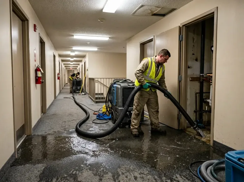 multi-unit-apartment-hallway-f-005 — frequently asked questions, Emergency Burst Pipe Water Extraction & Removal in Agua Dul…